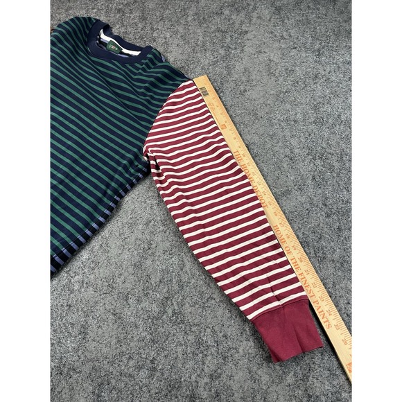J Crew Oarsman Rugby Shirt Mens Large Long Sleeve Multi Color Elbow Patches - Picture 9 of 10